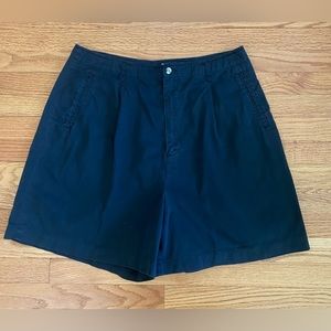 Eddie Bauer Shorts Women’s Tall Sz 18 Black Pockets Zip Button Closure Pleated
